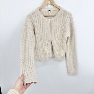 Young Fabulous Broke Cable Knit Sweater Small Old Money Luxury Preppy Parisian